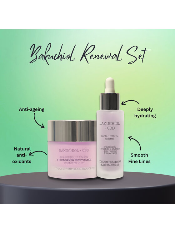 London Botanical Laboratories London Botanical Laboratories Bakuchiol bioretinol krem ​​na noc + serum Bakuchiol Serum