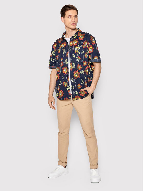 Brixton Brixton Риза Charter X 01267 Тъмносин Relaxed Fit