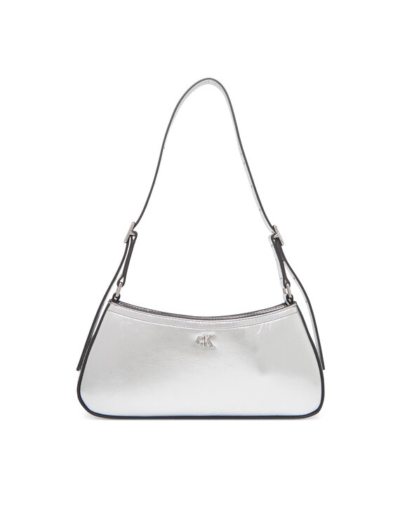 Calvin Klein Calvin Klein Ročna torba Ck Metallic Small Shoulder Bag LV04F3304G Srebrna