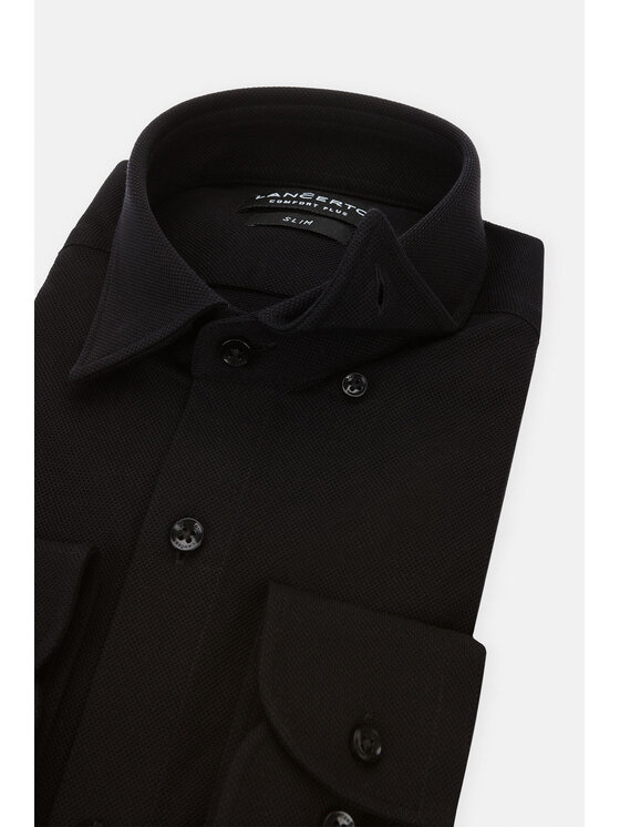 Lancerto Lancerto Koszula Gabbie KO073222000023 Czarny Slim Fit