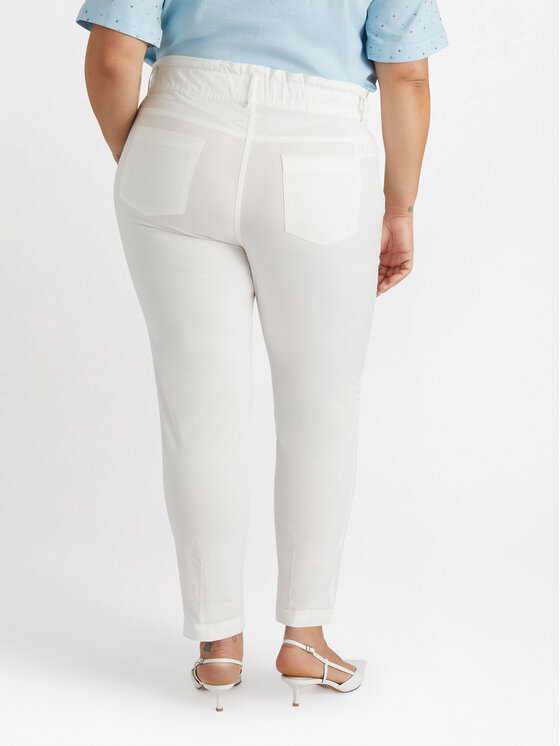 Fiorella Rubino Fiorella Rubino Spodnie materiałowe P141L002114N011 Biały Regular Fit