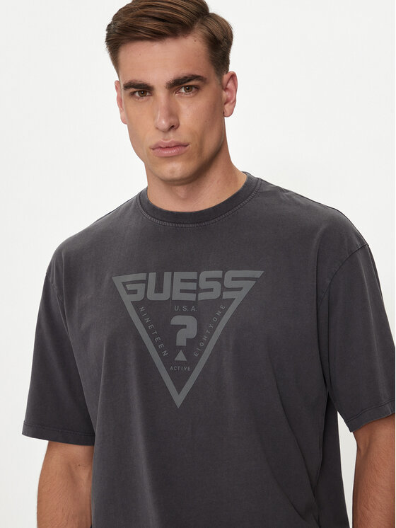 Guess Guess Marškinėliai Alino Z4YI00 I3Z14 Juoda Oversize