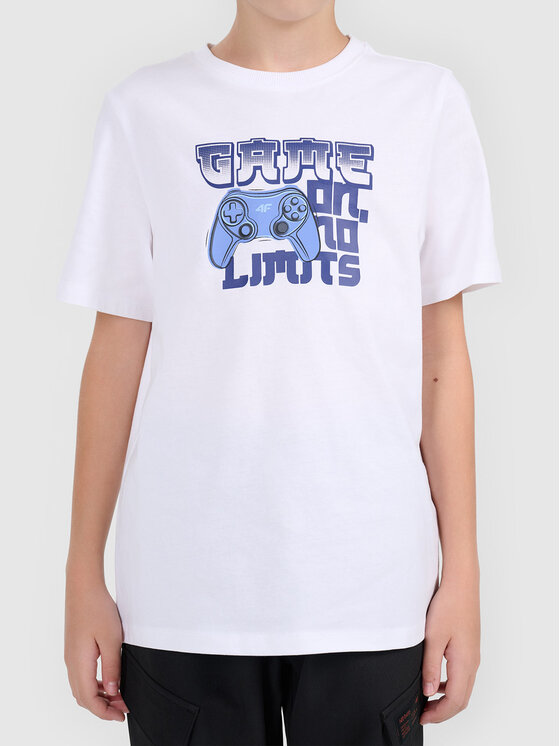 4F 4F T-Shirt 4FJWAW26TTSHM3517-10S Biały Active Fit
