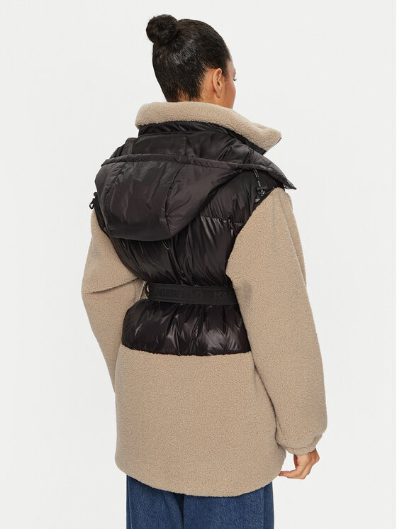KARL LAGERFELD KARL LAGERFELD Žieminė striukė 246W1500 Juoda Regular Fit