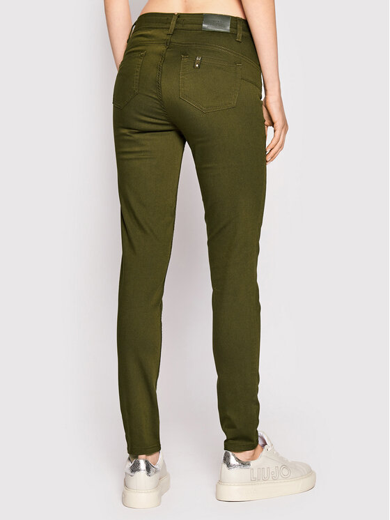 Liu Jo Liu Jo Hlače iz tkanine WF2362 T7144 Zelena Skinny Fit