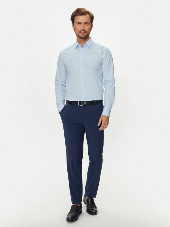 BOSS BOSS Риза H-Hank 50519859 Светлосин Slim Fit