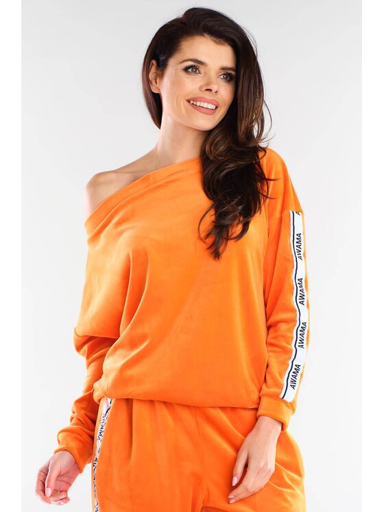 Awama Awama Bluza A408 Pomarańczowy Basic Fit