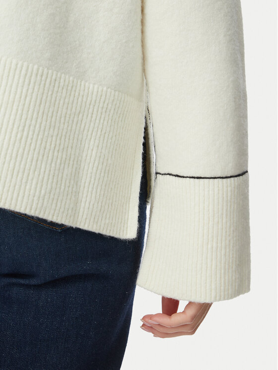 KARL LAGERFELD KARL LAGERFELD Kampsun B4W18057 Kreemjas Relaxed Fit