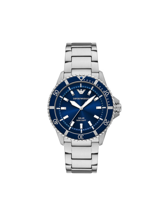 Emporio Armani Emporio Armani Ročna ura World Explorer AR11697 Srebrna