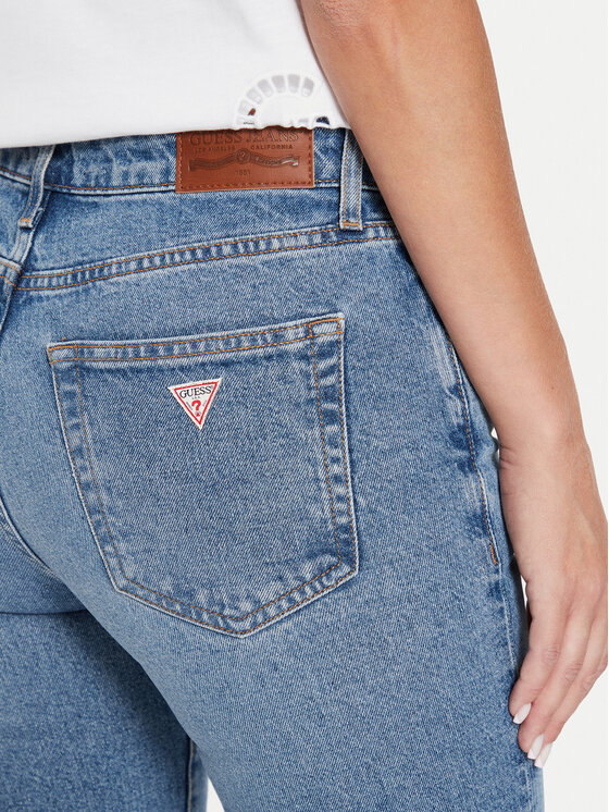 Guess Guess Džinsi W4YA98 D5CC5 Zils Straight Fit