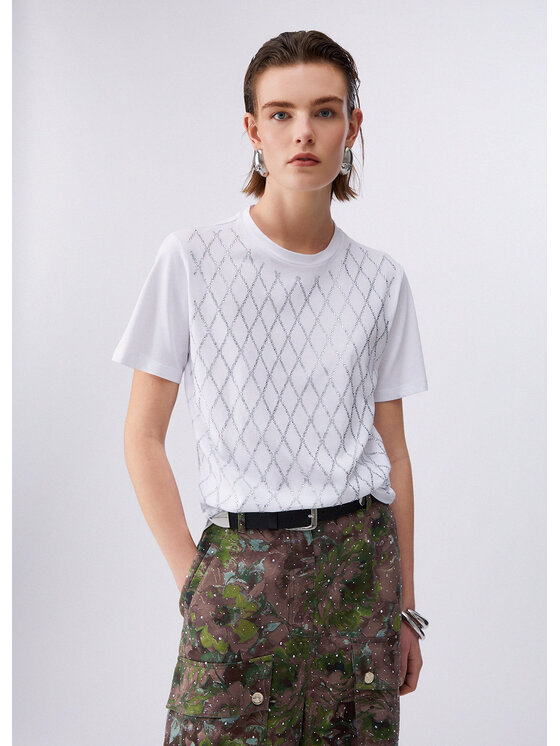Liu Jo Liu Jo T-shirt CA6193J3868P9771 Bianco Regular Fit