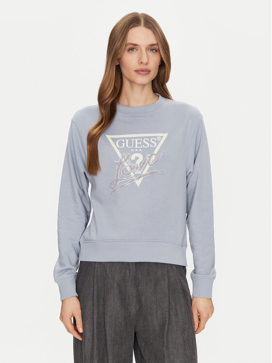 Guess Guess Bluză W5GQ05 KB683 Albastru Regular Fit