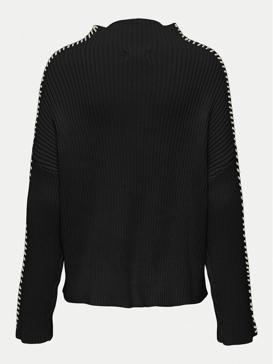 ONLY ONLY Rollkragenpullover Queenie 15330680 Schwarz Loose Fit
