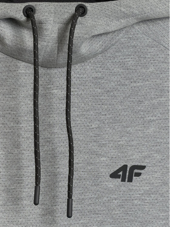 4F 4F Bluza SPORTS CLUB Szary jasny Regular Fit