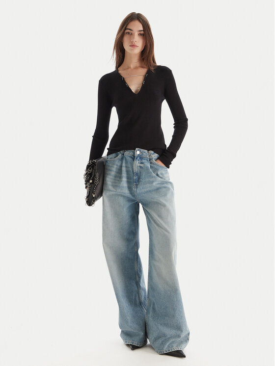 Patrizia Pepe Patrizia Pepe Pulover 2K0331/K7S0-K103 Črna Regular Fit