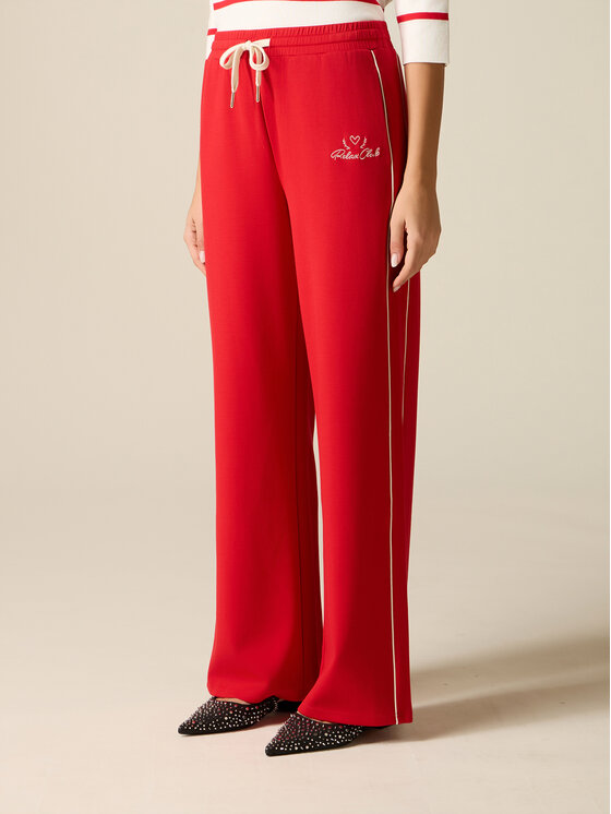 Oltre Oltre Pantaloni di tessuto P810J002517N016 Rosso Regular Fit