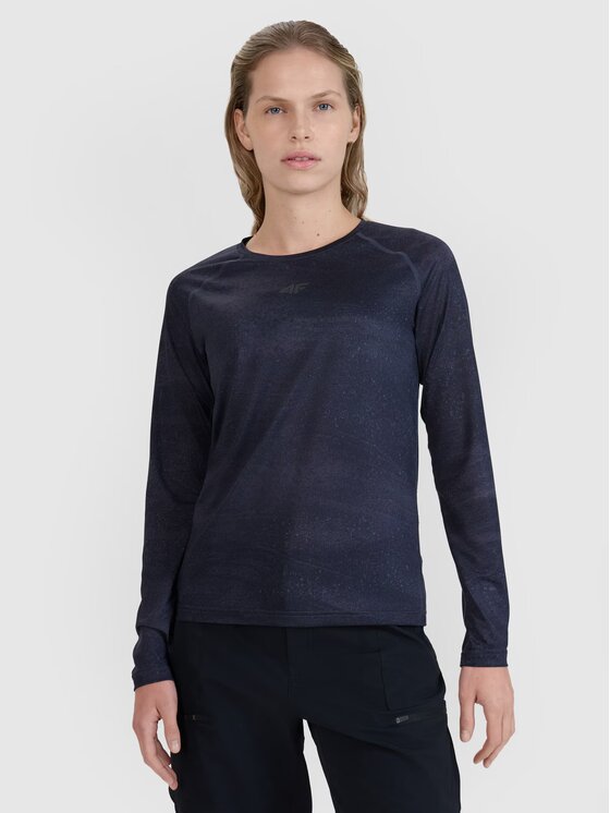 4F 4F Cyklistické tričko 4FWSS25TFLOF344-20A Čierna Regular Fit