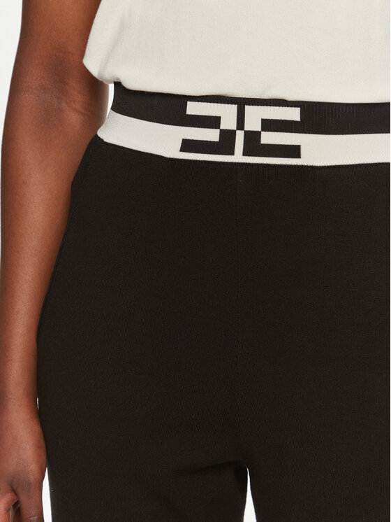 Elisabetta Franchi Elisabetta Franchi Strickhose KP-62S-46E2-V330 Schwarz Regular Fit