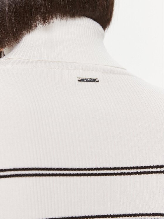 Liu Jo Liu Jo Rollkragenpullover MF3002 MS99E Weiß Slim Fit
