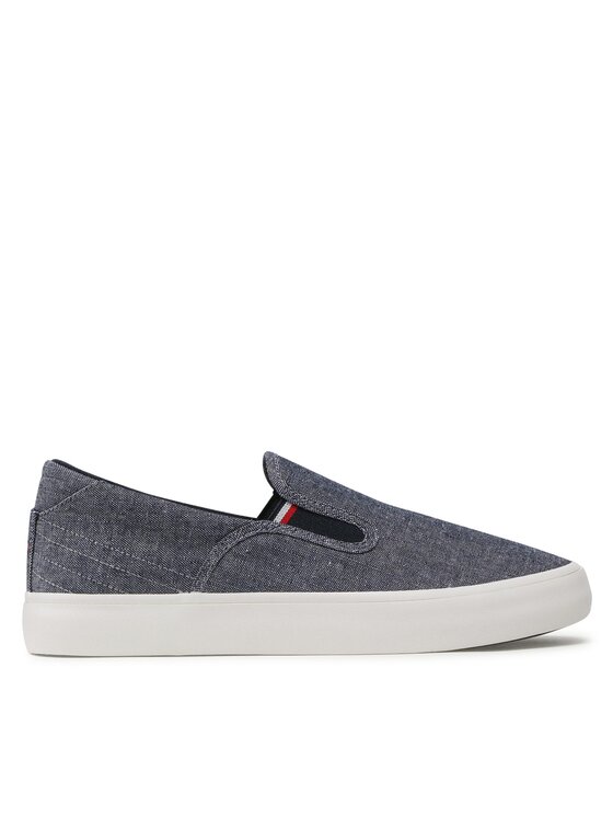 Tommy Hilfiger Tenisky Th Hi Vulc Core Low Slip On FM0FM04734 Tmavomodrá