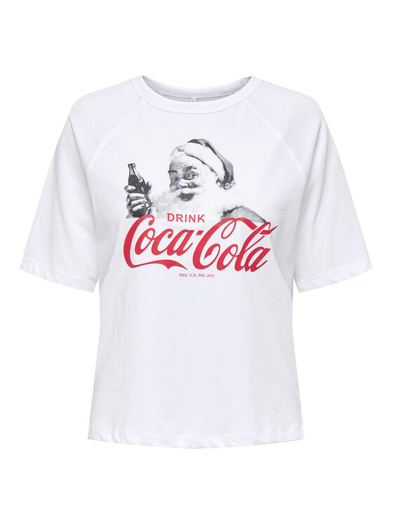 ONLY ONLY Tričko Coca Cola 15355794 Biela Regular Fit