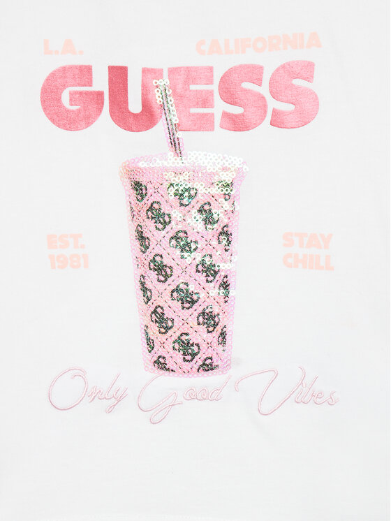 Guess Guess T-shirt K4GI24 K6YW4 Bijela Regular Fit