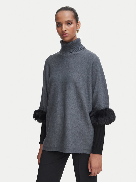Rinascimento Rinascimento Поло CFM0012388003 Сив Oversize