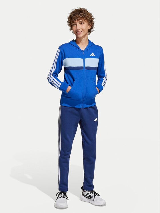 adidas adidas Treniņtērps Seasonal Essentials Tiberio 3-Stripes JI6209 Zils Regular Fit