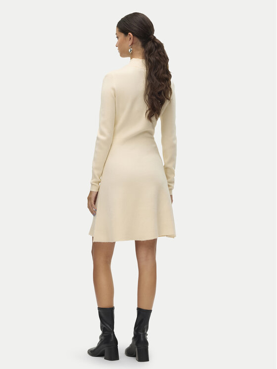 Vero Moda Vero Moda Trikotažinė suknelė Gold 10311379 Écru Regular Fit