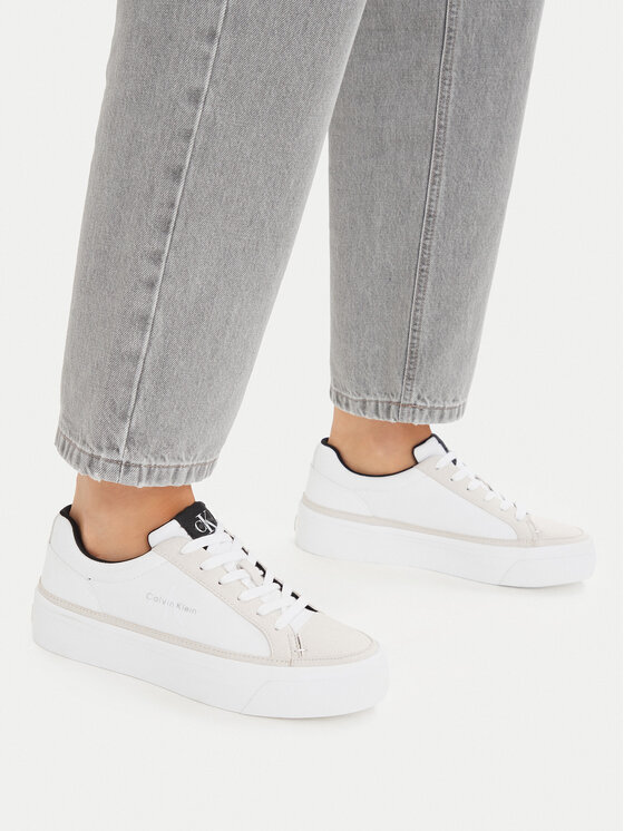 Calvin Klein Superge Vulc Flatf Laceup HW0HW03086 Bela