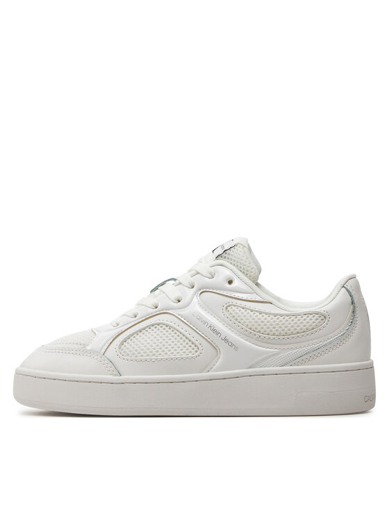 Calvin Klein Jeans Calvin Klein Jeans Sneakersy Basket Cupsole Low Mix In Met YW0YW01387 Biały