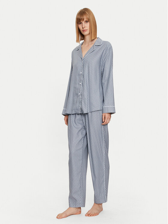 Selmark Selmark Pijama Corbatera P7376 Albastru Regular Fit