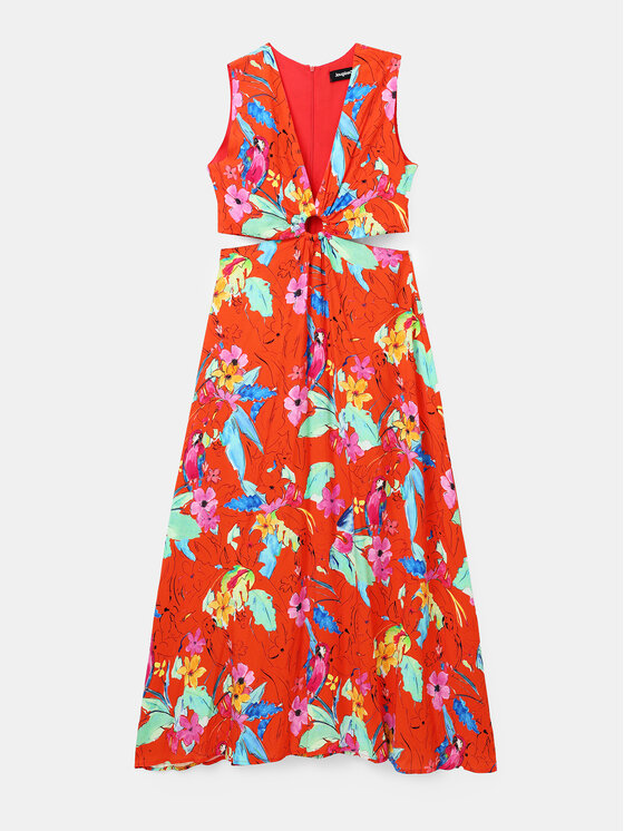 Desigual Desigual Ljetna haljina 23SWVW73 Crvena Regular Fit