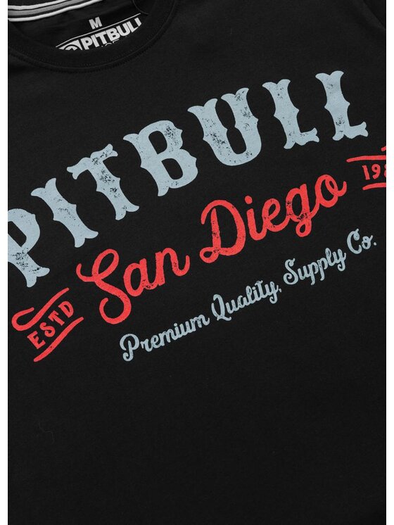 PITBULL PITBULL T-Shirt STRENGTH & RESPECT Czarny Regular Fit