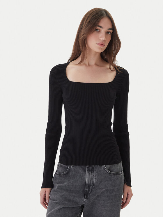 Kontatto Kontatto Sveter 3M0830C Čierna Slim Fit