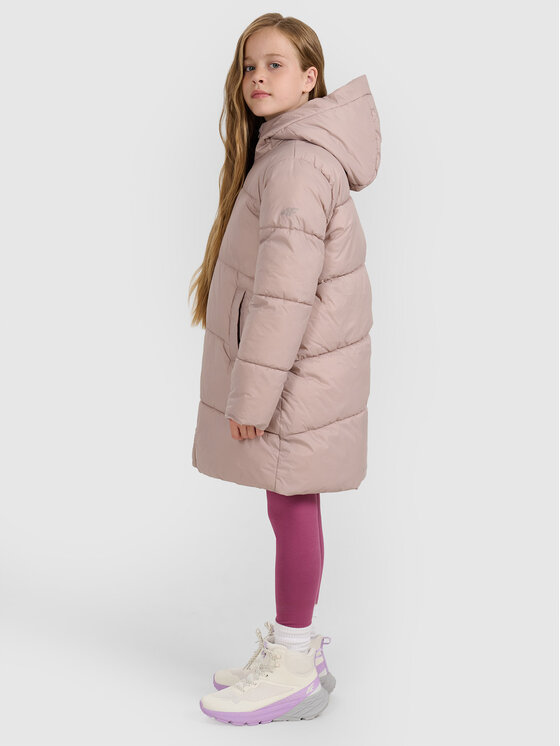 4F 4F Kurtka puchowa OUTERWEAR Brązowy jasny Regular Fit