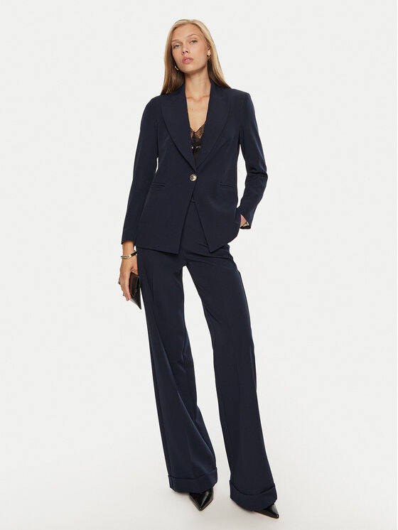 Maryley Maryley Stoffhose 24IB563/43BL Dunkelblau Regular Fit