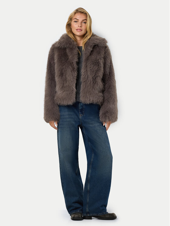 Noisy May Noisy May Pelzmantel Evie 27031886 Grau Regular Fit