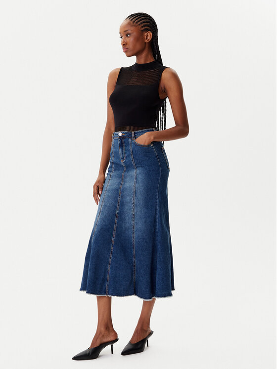Morgan Morgan Spódnica jeansowa 252-JAFTER Niebieski Slim Fit