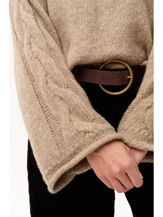 blue shadow blue shadow Sweter Koda Brązowy Regular Fit