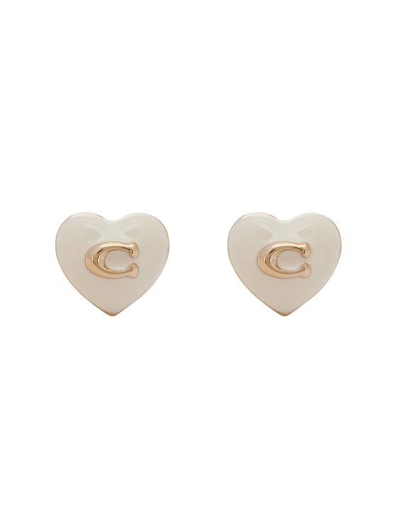Cercei Coach Enamel Heart Stud Earrings 37479226GLD100 Argintiu