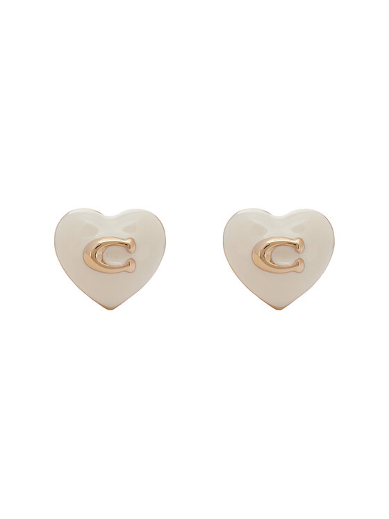 Coach Ausskari Enamel Heart Stud Earrings 37479226GLD100 Sudraba