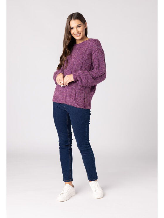 QUIOSQUE QUIOSQUE Sweter QUIOSQUE 6VL002731 Fioletowy Regular Fit