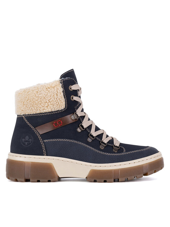 Rieker Trzewiki X8638-14 Niebieski