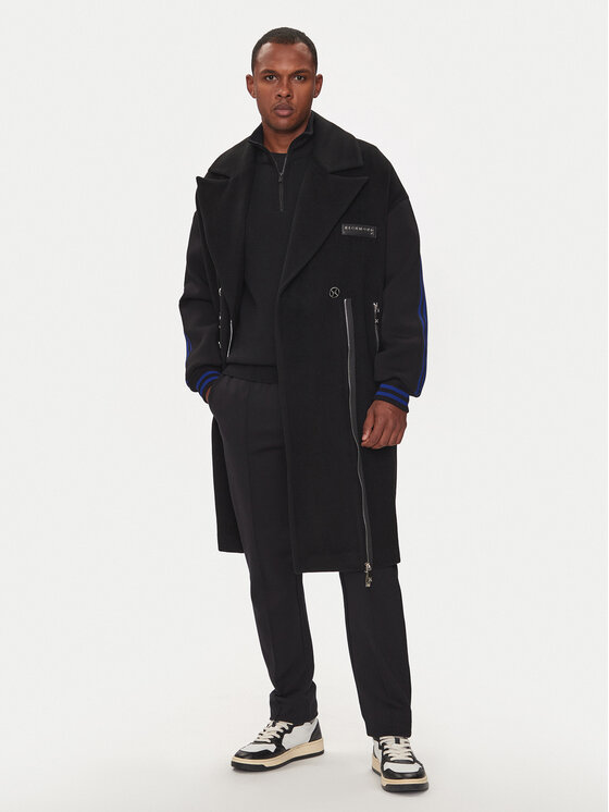 Richmond X Richmond X Вълнено палто Mattag UMA24065CP Черен Regular Fit