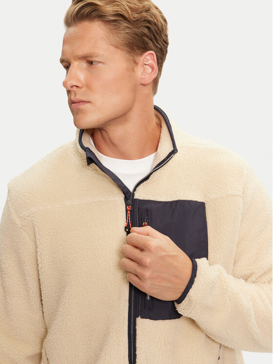Aulp Aulp Felpa di pile Sikou Beige Regular Fit