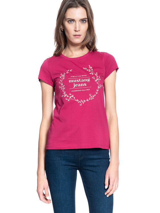 Mustang Mustang T-Shirt ALINA C PRINT Różowy Regular Fit