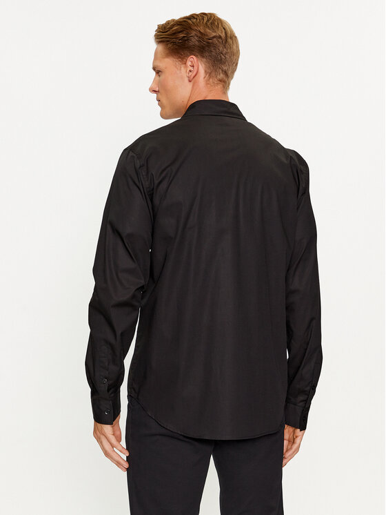 Just Cavalli Just Cavalli Hemd 75OALYS4 Schwarz Slim Fit