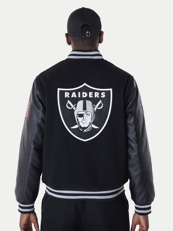 NEW ERA RAIDERS ジャケット ブラック Bombery New Era Las Vegas Raiders NFL Satin Black Bomber