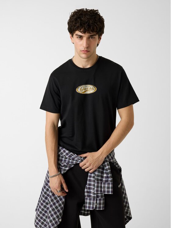 Guess Guess T-Shirt 183248 Černá Classic Fit
